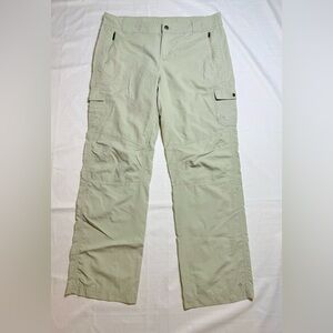 Columbia Omni-Shade Sun Protection Women Sz 14 Beige Convertible  Cargo Pants B2